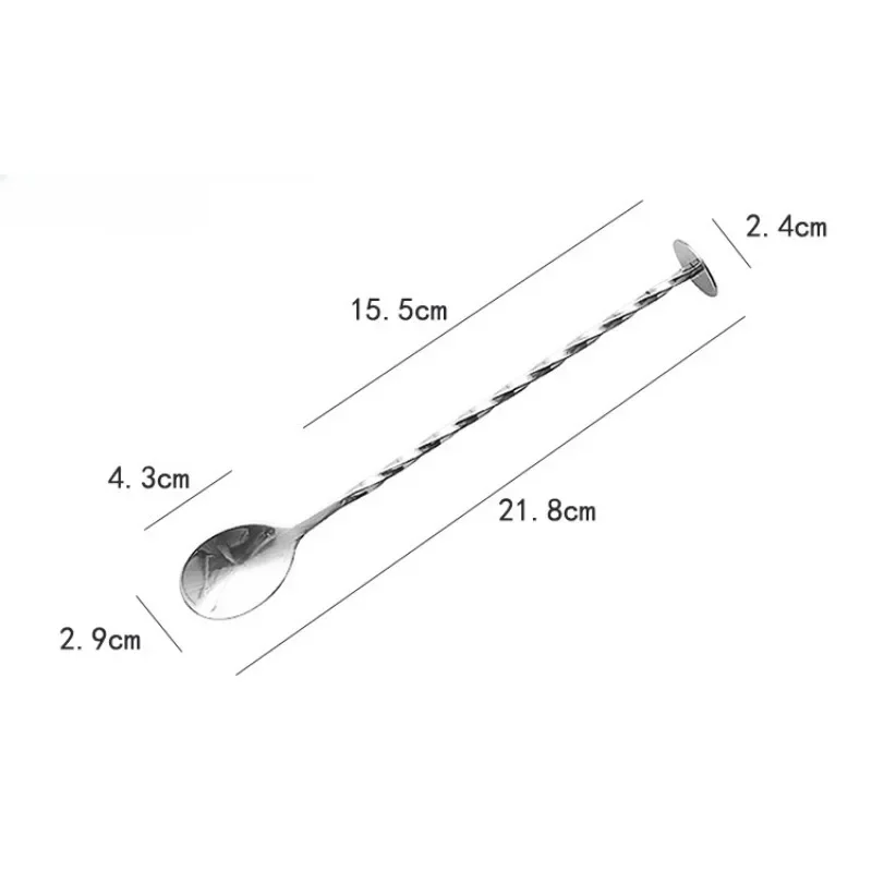 304 kropla wody ze stali nierdzewnej łyżka do mieszania drobna belka gwintowana łyżka koktajlowa łyżka do mieszania łyżka do mieszania przybory