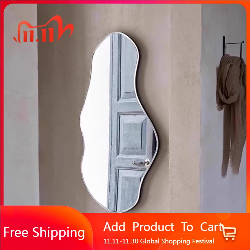 

Волнистое настенное зеркало, современное украшение для гостиной, эстетическое зеркало со звездой, стоящее все тело, забавные милые Spiegels, товары для дома