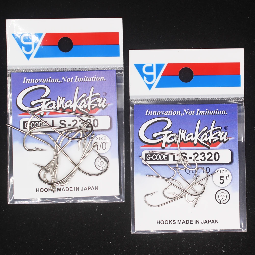 Gamakatsu 2320 White Fishing Hooks 5/0#-5# Sea Ringed Hook Fishing Hooks Saltwater High Carbon Steel Barbed Sharp Wholesale