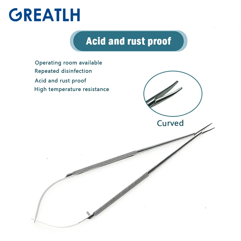 21cm Stainless Steel Ophthalmic Needle Holder Autoclavable Micro Suturing Tool Ophthalmic Instrument