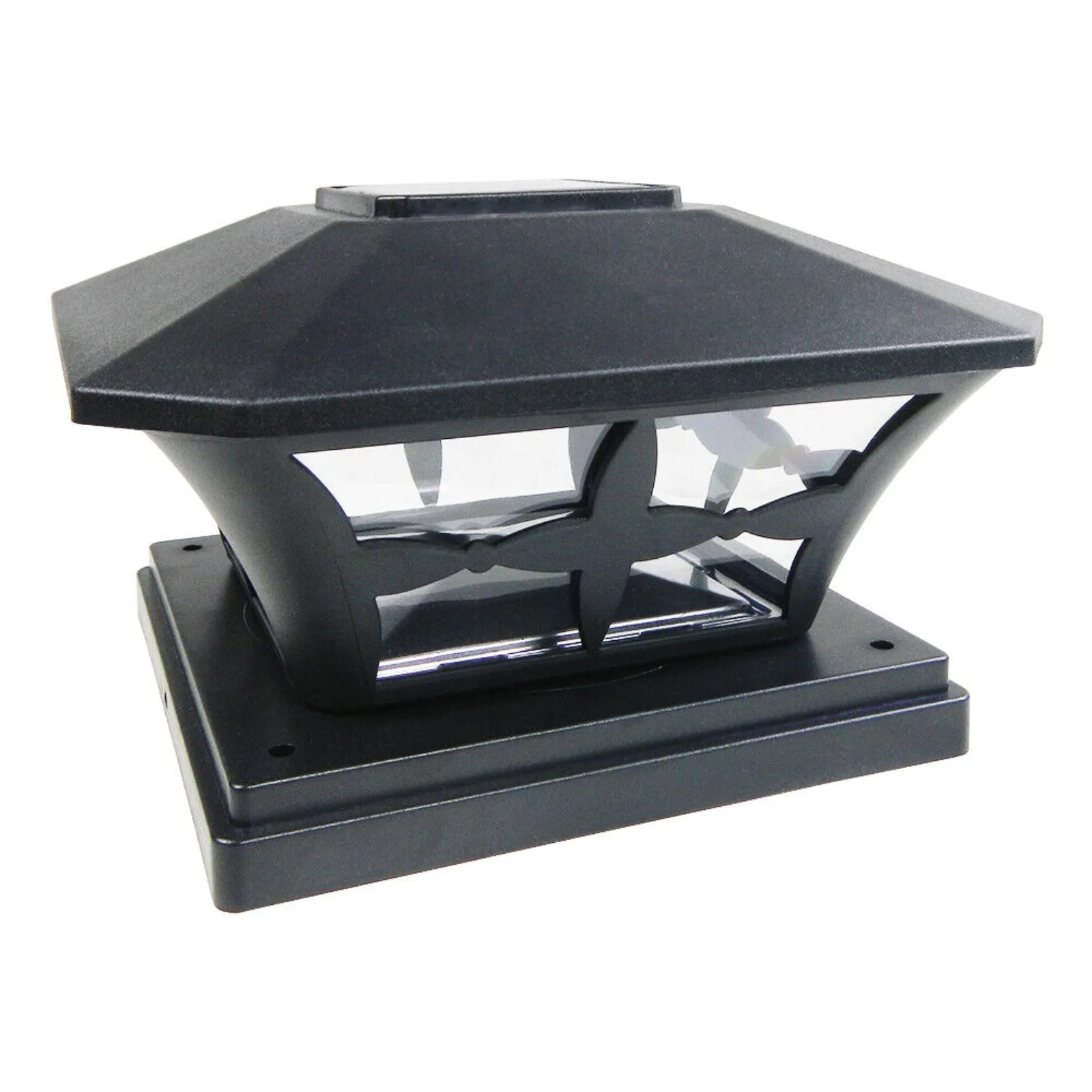 Imagem -02 - Solar Deck Post Cap Luz Pvc Vinil Eua Preto Bronze Marrom Branco 6x6