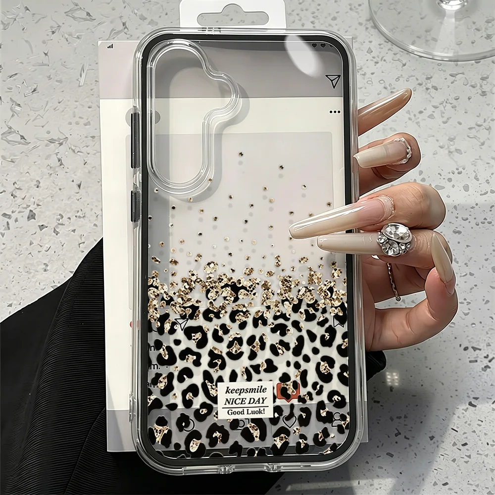 Leopard Print Phone Case For Samsung A57 5G A56 S26 Ultra S25 Ultra A55 A37 Capinha Caha For Samsung A17 A07 S23 A36 S24 A25 TPU