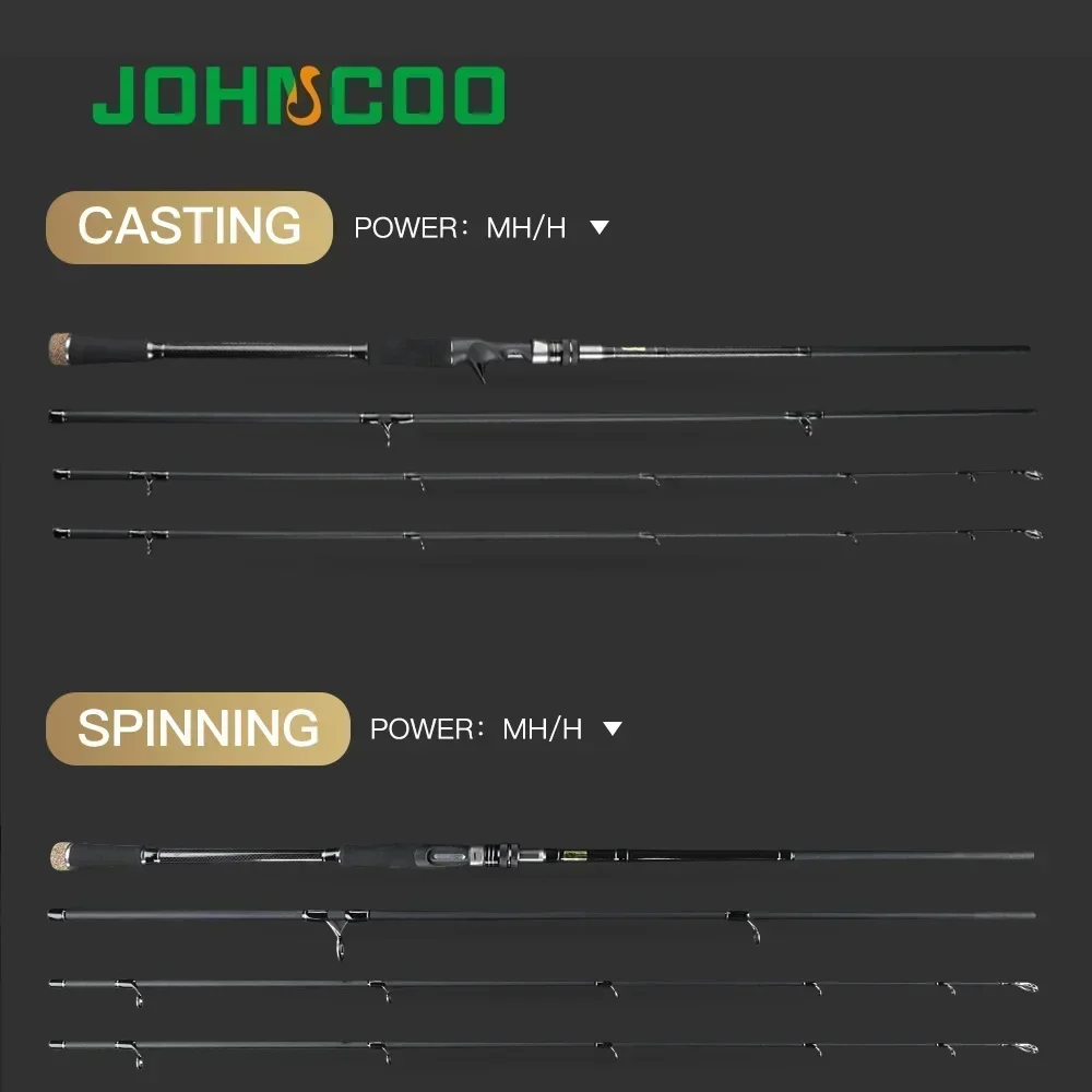 Carbon Fishing Rod 2.7m 3.0m H MH Power 10-45g Baitcasting Sea Bass Inshore Fishing 3 Sections Spinning Rod Sea Fishing