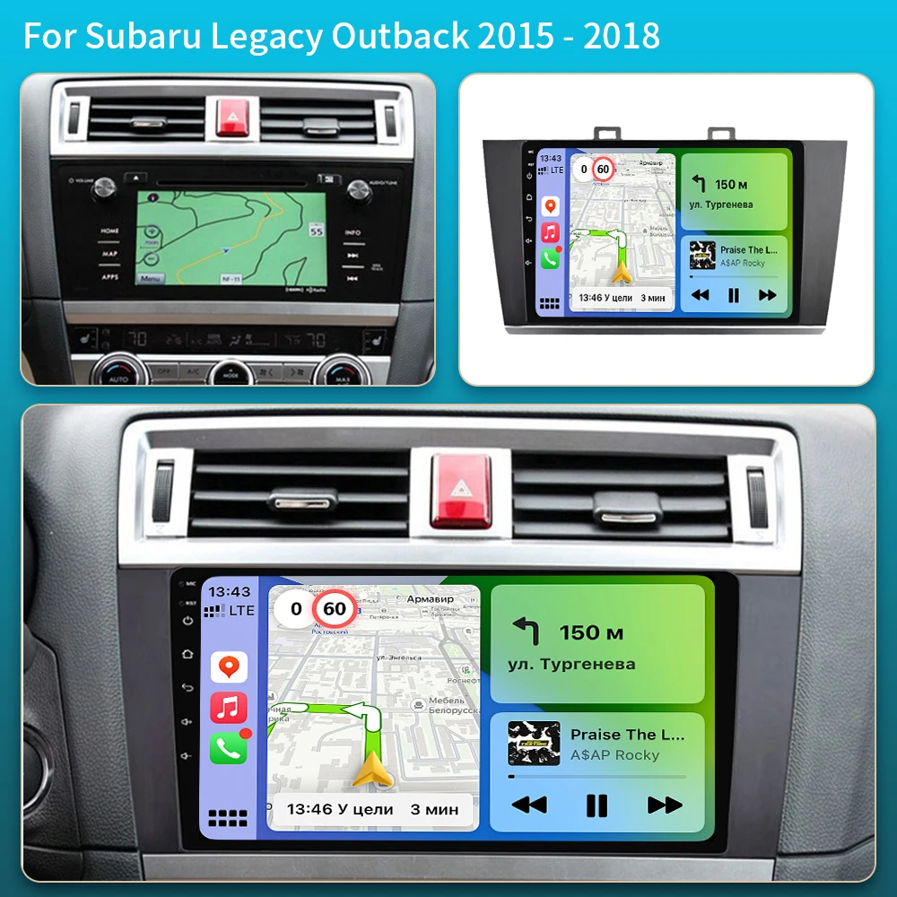 For Subaru Outback Legacy 2014 - 2018 Android 16 Car Radio Multimedia Video Player Navigation GPS 5G WIFI Carplay Auto Stereo BT