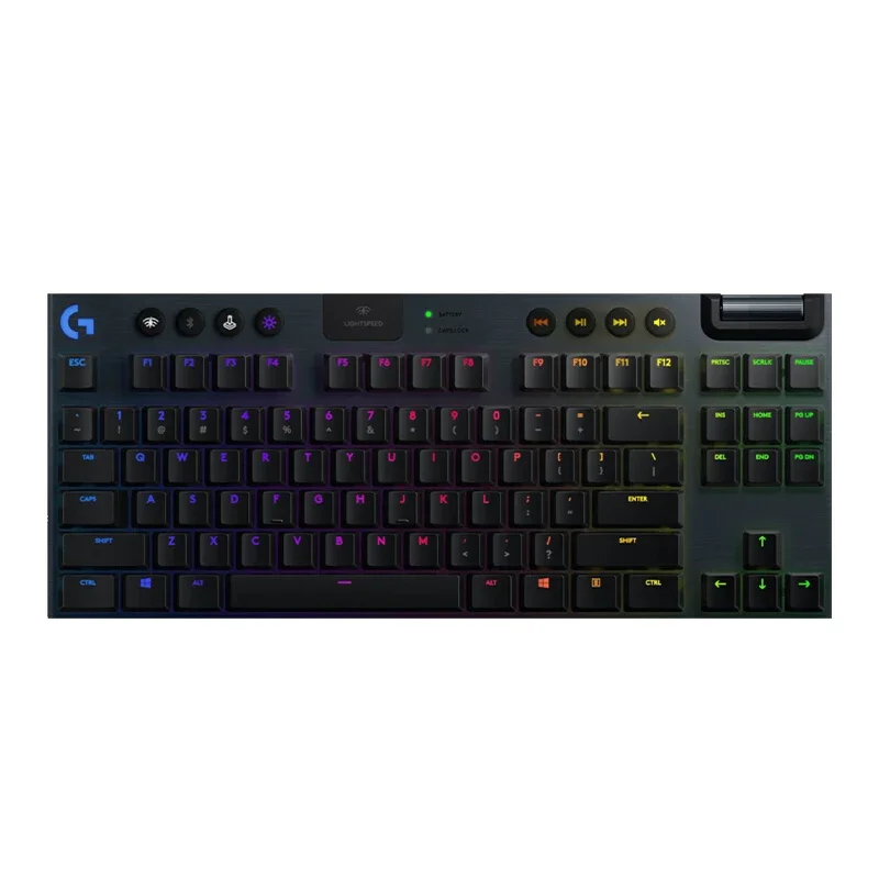 

Игровая Водонепроницаемая мини-клавиатура G913 TKL, черная, RGB, 60% клавиатура, беспроводные механические клавиатуры