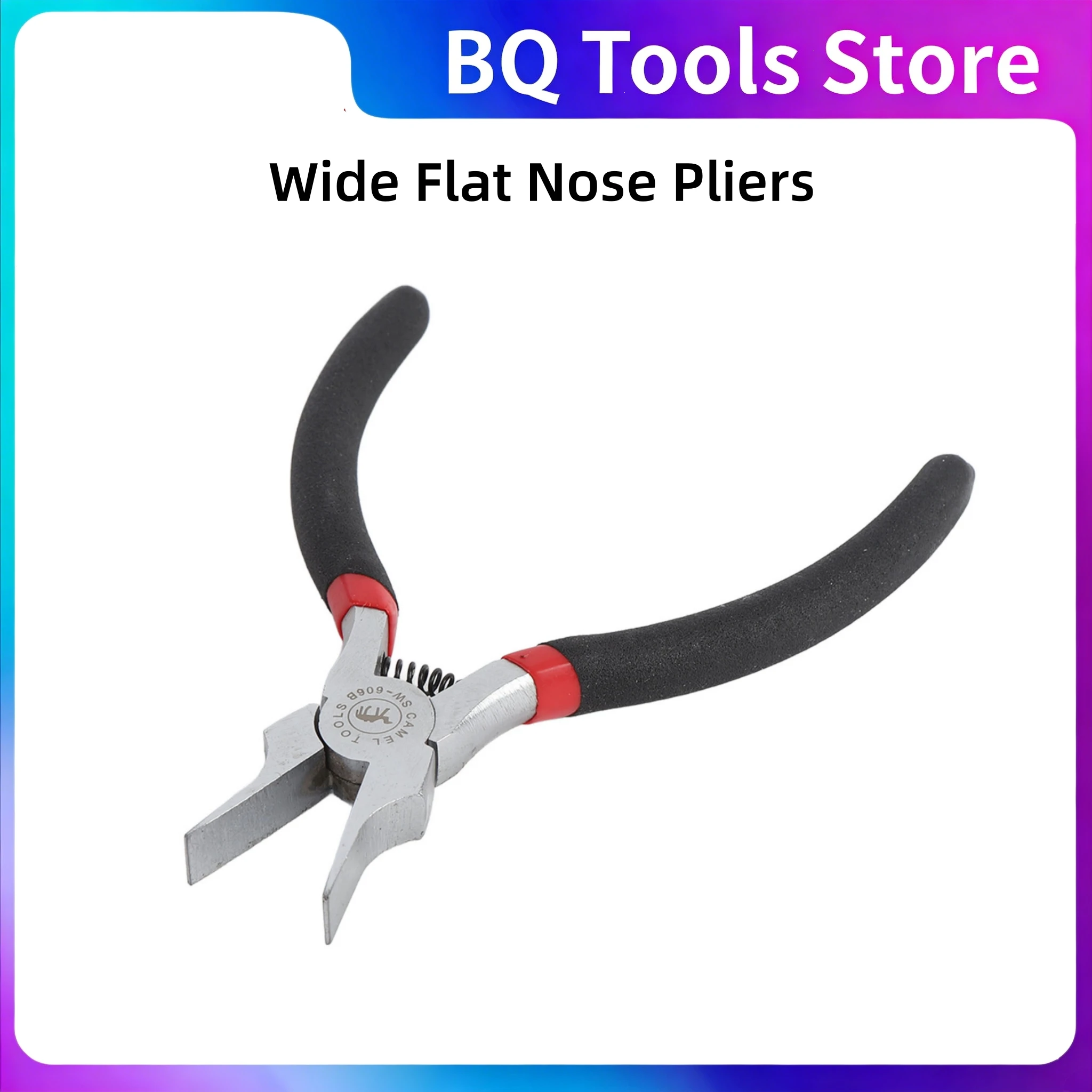Brede platte tang 5 inch multifunctionele Ni-ijzerlegering dunne platte punttang voor het maken van sieraden platte tang