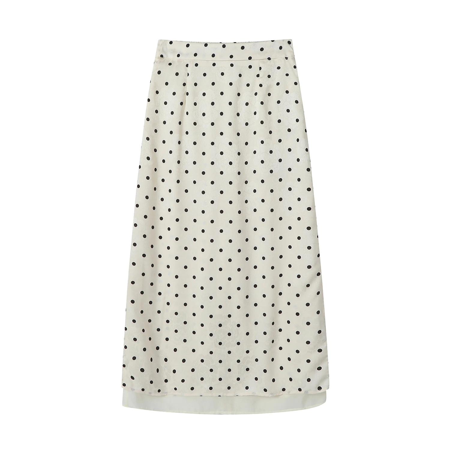 

High Waist Vintage Dots Printed Women's Umbrella Long Skirts 2025 New Summer Mesh Patchwork Casual Loose A-line Skirts Female