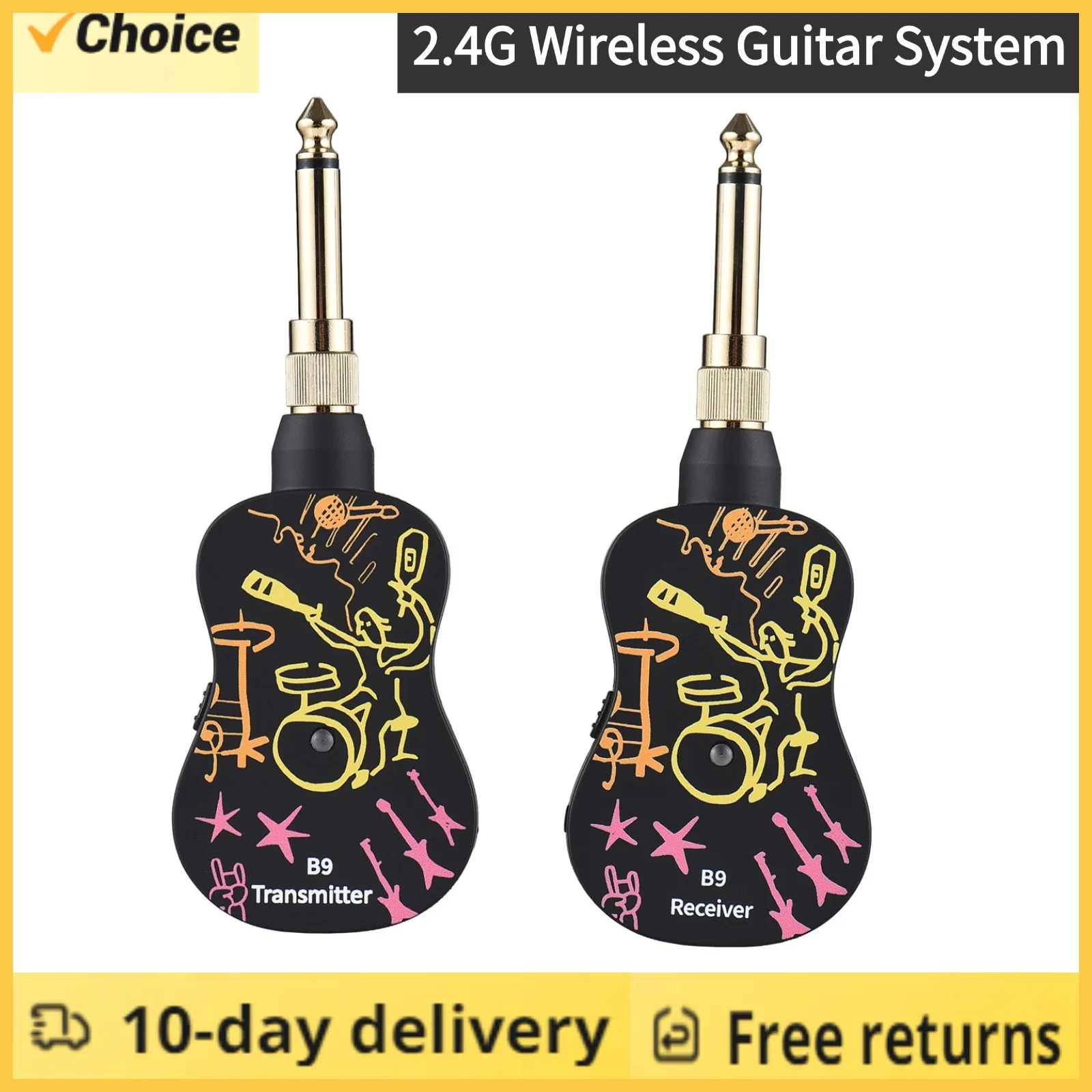 

Беспроводная гитарная система 2,4G, перезаряжаемая 3,5 мм штепсельная вилка для электрогитары, басовый электрический инструмент