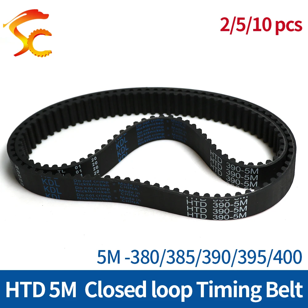 

ONEFIRE 5M Rubber Timing belt Length 380/385/390/395/400mm Width 10/15/20/25mm HTD 5M Closed loop belt