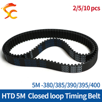 ONEFIRE 5M Rubber Timing belt Length 380/385/390/395/400mm Width 10/15/20/25mm HTD 5M Closed loop belt