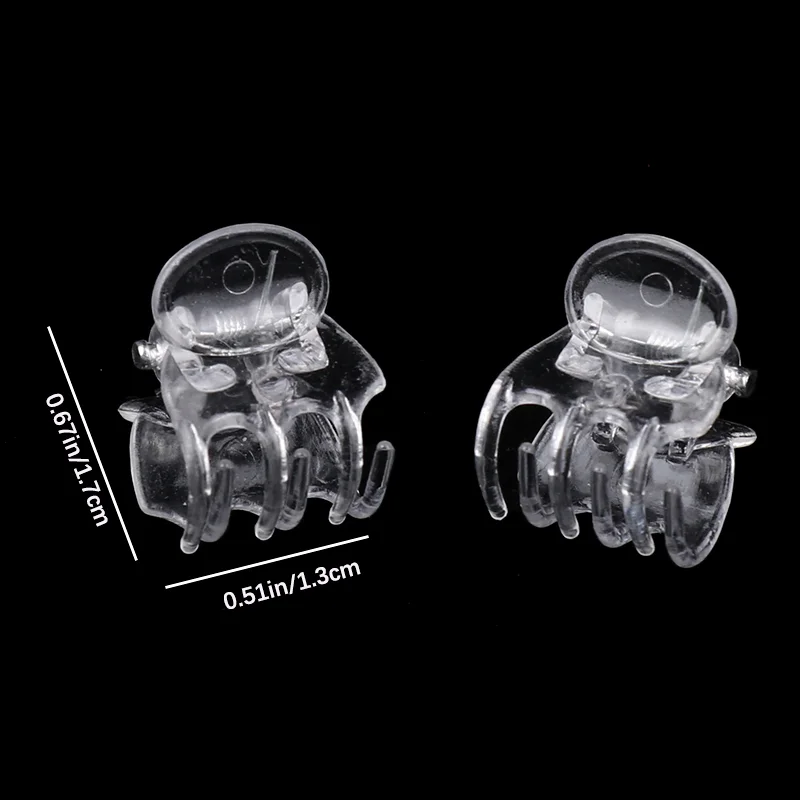 〔R〕100Pcs Transparent Garden Plant Clips Clear Plastic 6-Claw Orchid Clamp Flower Climbing Stem Decorative Support Fixer