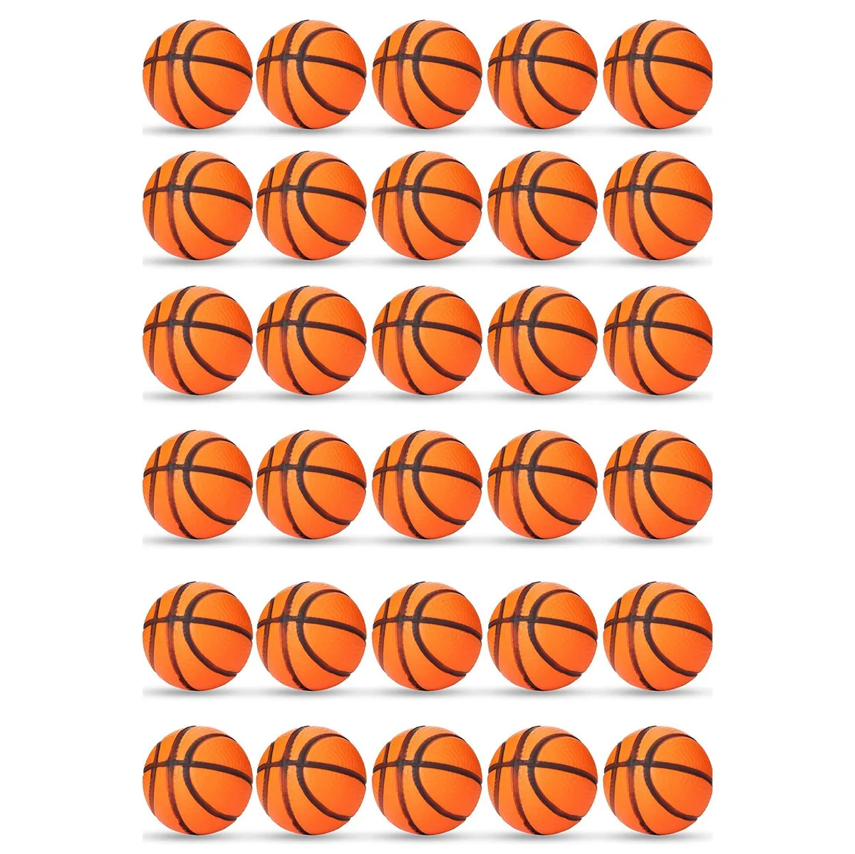 30 Pieces Mini Basketball Favors Mini Stress Ball Basketball Bouncy Ball,Mini Foam Sports Ball, for School