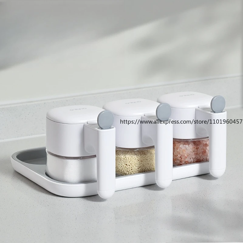 

Spice Container Set, High-End Seasoning Storage Jars Multi-Piece Salt Shaker Spice Bottle Organizer for Home