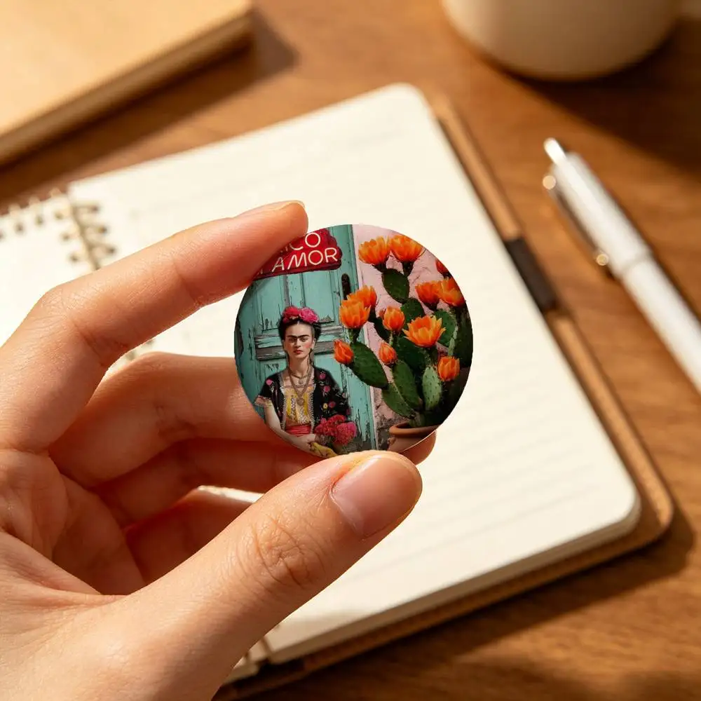 A-Art Frida Kahlo Button Pins Backpack Clothing Decor Brooch Badge Jewelry Gifts for Kids