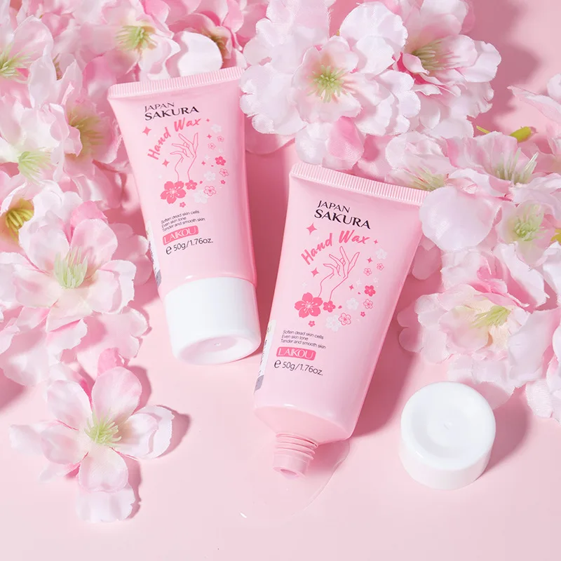 LAIKOU Sakura wosk do rąk nawilżający dłonie złuszczający modzele Anti-Aging złuszczający do rąk peeling do rąk maski peelingujące pielęgnacja skóry