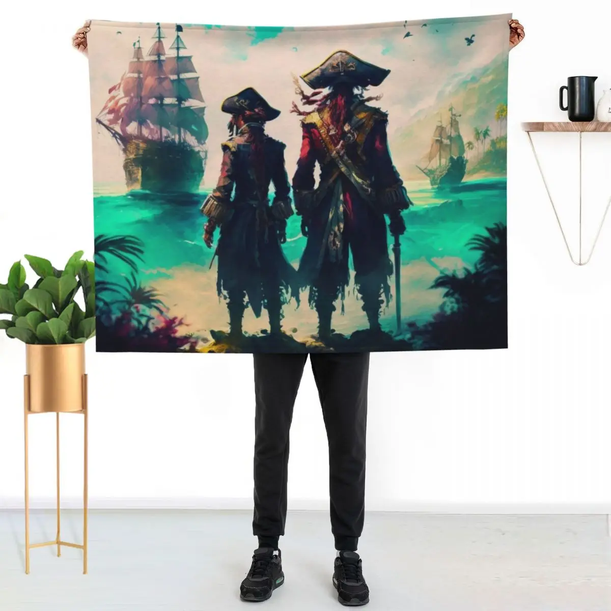 Lost at Sea are We Throw Blanket Lightweight Warm Blanket for Indoor Outdoor Use