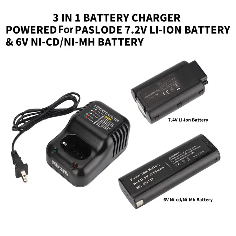 Paslode 7.2V Dual-Chemistry Battery Charger