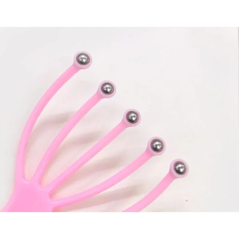 Soft Handheld Head Scalp Massager, Pescoço Ball Comb, Roller Five Finger Claws, Aço, Relax SPA, Hair Care for Scratching Head Relief