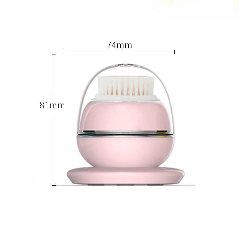 Silicone Electric Facial Cleansing Brush Soft Bristle Face Pore Cleaner Home Beauty Device Tool