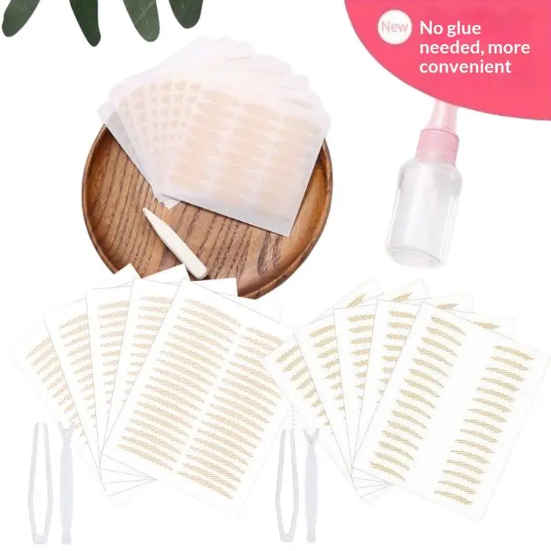 Clear Eyelid Stickers Ultra Thin Long Lasting Invisible Eye Lid Strips 10 Sheets with Tweezers for Natural Eye Makeup