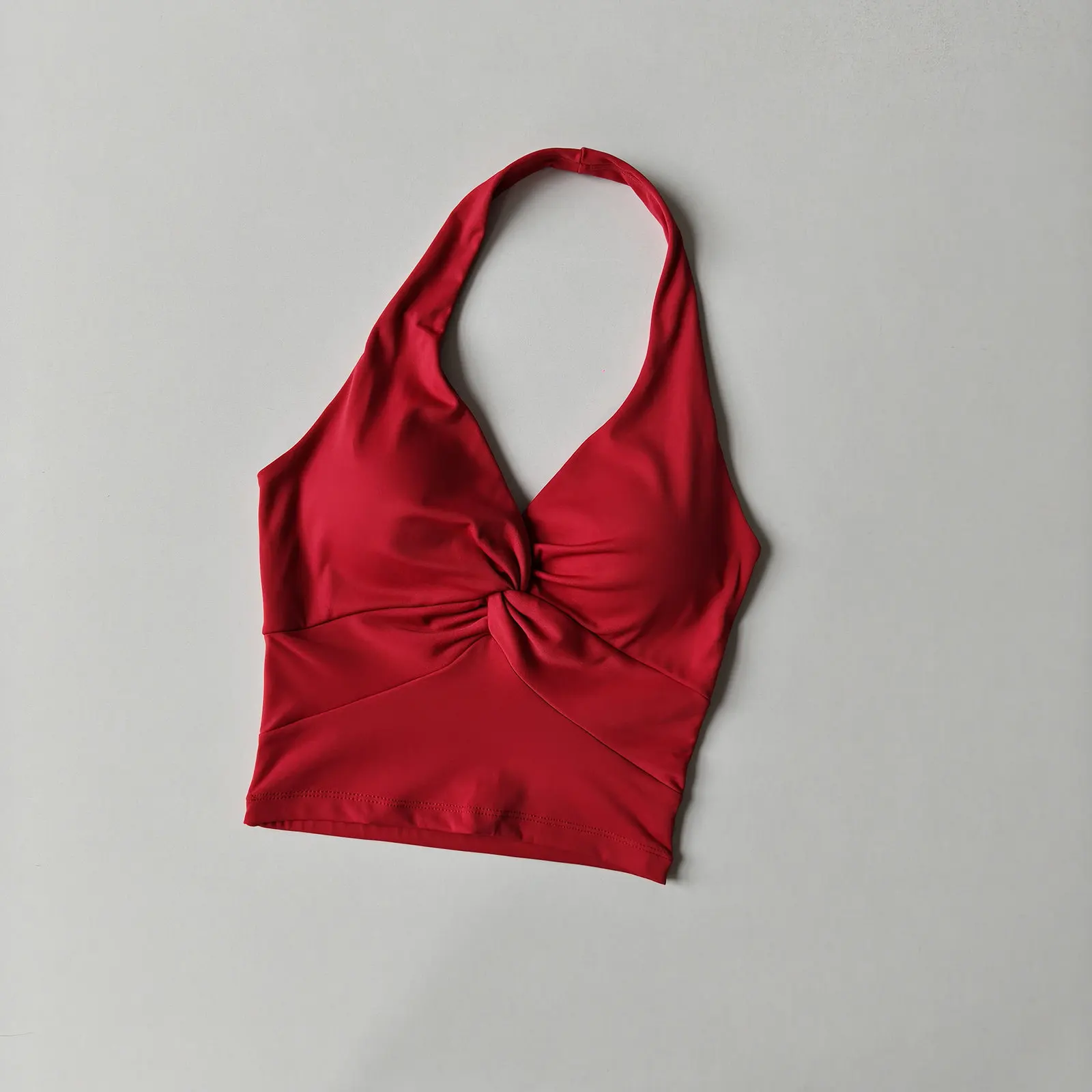 Neckline Strapless One-Piece Sports Bra Pilates Training Bra Sexy Back Yoga Tank Top Gathered Sports Underwear for Women view 4