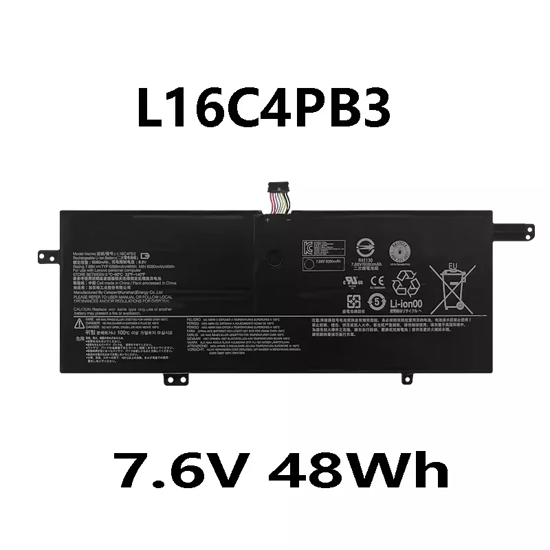 L16C4PB3 L16M4PB3 7.6V 48Wh Laptop Battery for Lenovo IdeaPad 720S-13ARR 720s-13IKB L16L4PB3