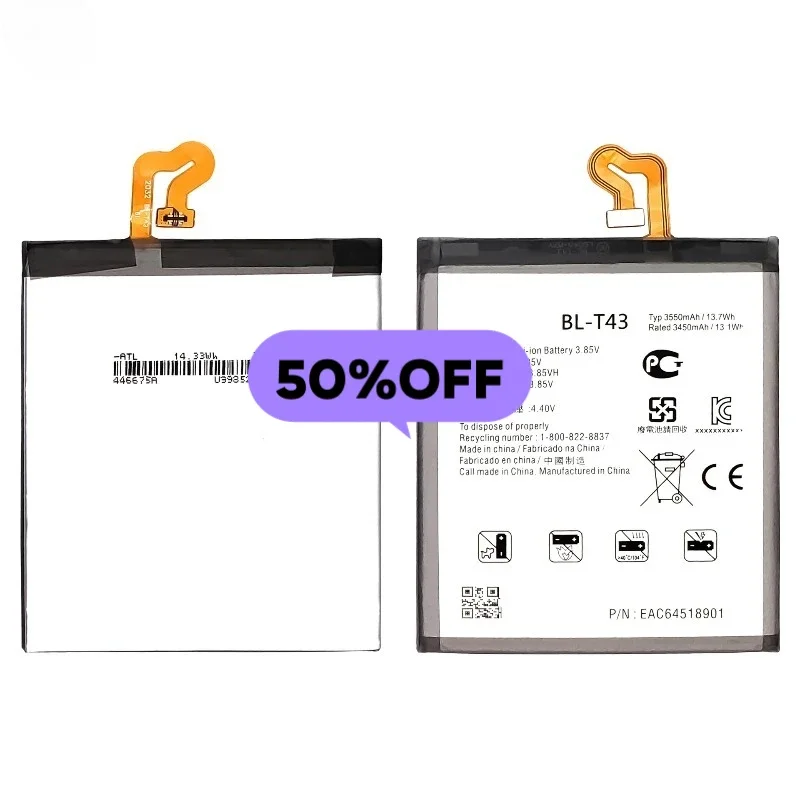 BL-T43 for LG G8s ThinQ/LMG810/LM-G810/LMG810EAW Mobile Phone Battery High Quality  Replacement Bateria Grade A Cell with Tools