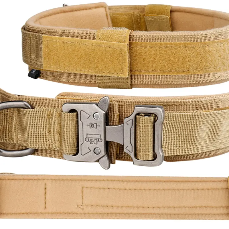 Medium And Large Breed Tactical Dog Collar And Leash Set: Suitable For All Breeds, Adjustable And Durable.