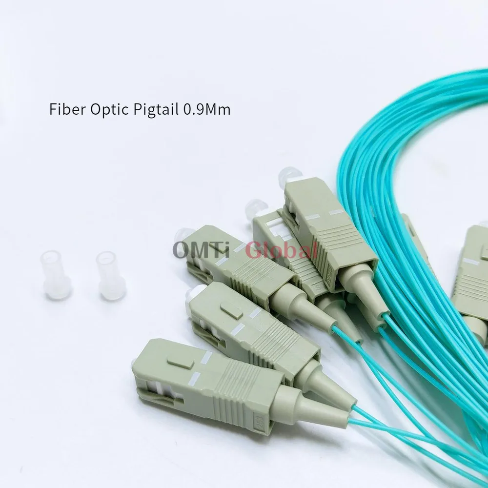 100 Uds coleta de fibra óptica 0,9 Mm Simplex PVC 10 Gigabit multimodo OM3 SC UPC FTTH