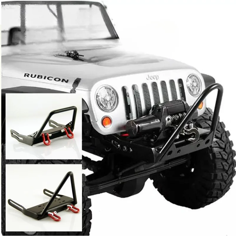 메탈 RC 락 크롤러 자동차 프론트 범퍼 (1/10 RC 크롤러 Axial SCX10 Trxs TRX4 D90 D110 CC01 자동차 업그레이드 부품용)