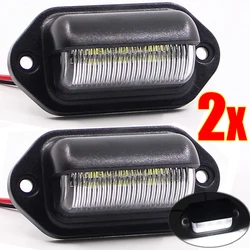 6 LED Car Truck License Plate Light Universal Truck RV Trailer Waterproof Tail Light Side Lamp Car License Plate Bulb 12-24V