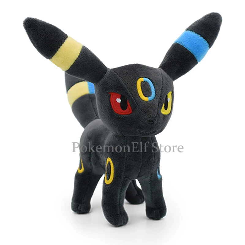 TAKARA TOMY Pokemon Standing Shiny Umbreon Stuffed Plush Kawaii Eeveelution Vaporeon Espeon Sylveon Plush Quality Cartoon Toy