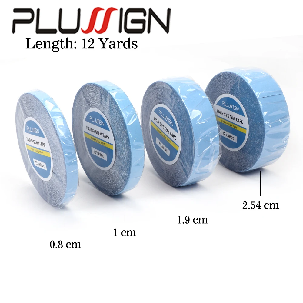

Двусторонняя лента для парика, большой рулон, клейкая лента, ультрафиксирующая лента, гибкая лента для наращивания волос, кожи бороды, 12 ярдов/рулон