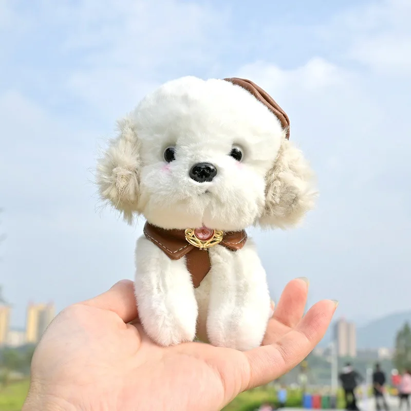 new Trendy cute  pretty tie puppy  plush toy keychain fashione pendant student gift doll boys and girls backpack accessories