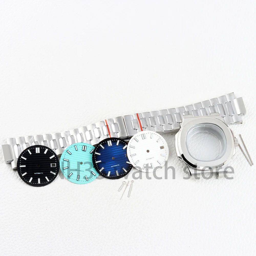 40 مللي متر ساعة حافظة 316L سوار الفولاذ المقاوم للصدأ ل تعديل نوتيلوس Nh35 Nh36 Nh38 حركة 29.8 مللي متر الطلب أجزاء ساعة مقاومة للماء