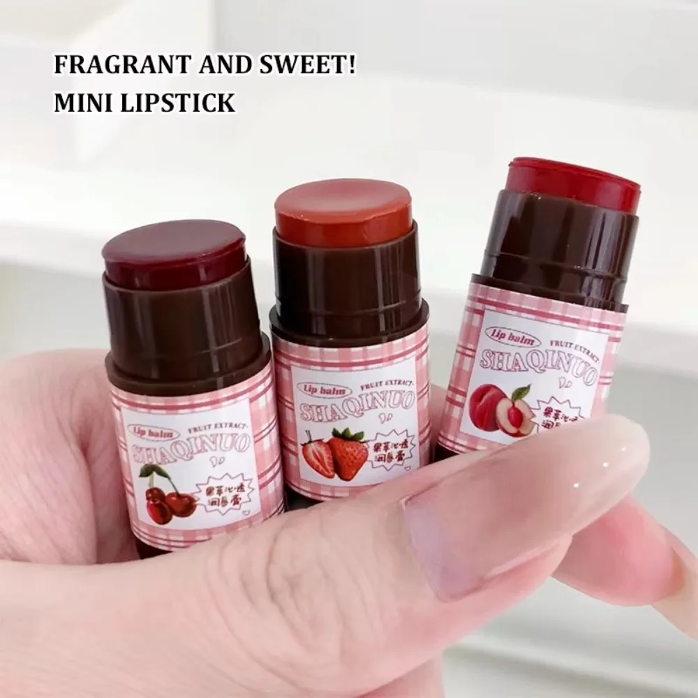 3 stks/set Draagbare 6g Fruit Extract Lippenstift Whitening Natuurlijke Hydraterende Lippenbalsem Getinte Lippenbalsem Student Party