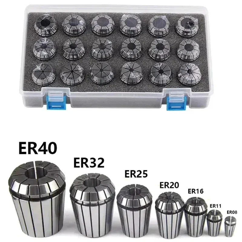 ER11 ER16 ER20 ER25 ER32 ER40 Collet Chuck Spring Collet Chuck Set Suit A AA Grade for CNC Milling Tool Holder ER Collet Chuck