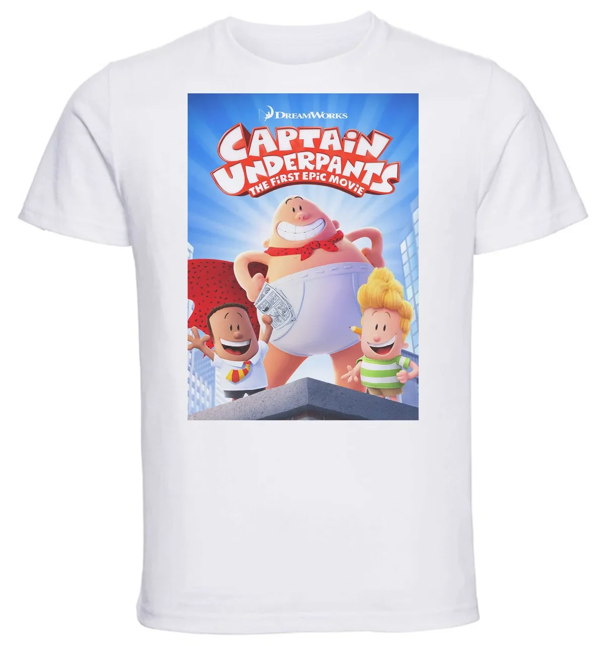 T-shirt Unisex - White - Captain Underpants Playbill