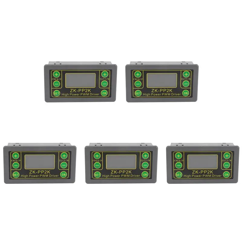 5X ZK-PP2K PWM DC 3.3-30V 12V 24V Motor Speed Controller Regulator 8A 150W Adjustable LED Dimmer Pulse Frequency Duty