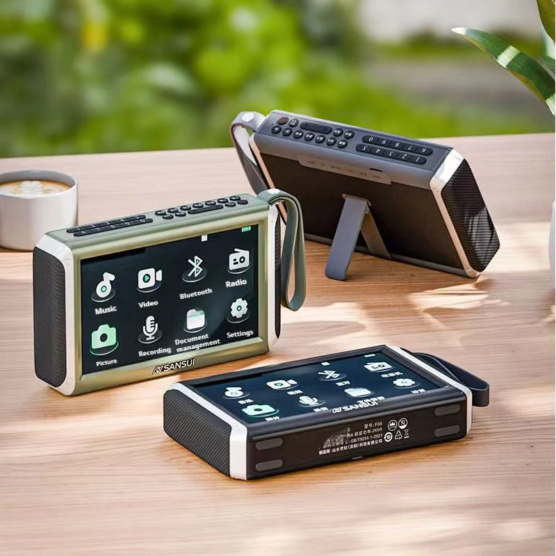Sansui F55 Wireless Speaker 7-inch Led Display Radio Portable Fm