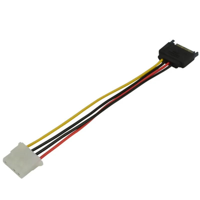 SATA Power Cable Serial SATA 15pin Female to Molex IDE 4pin Female Power Supply for HDD Power Cable