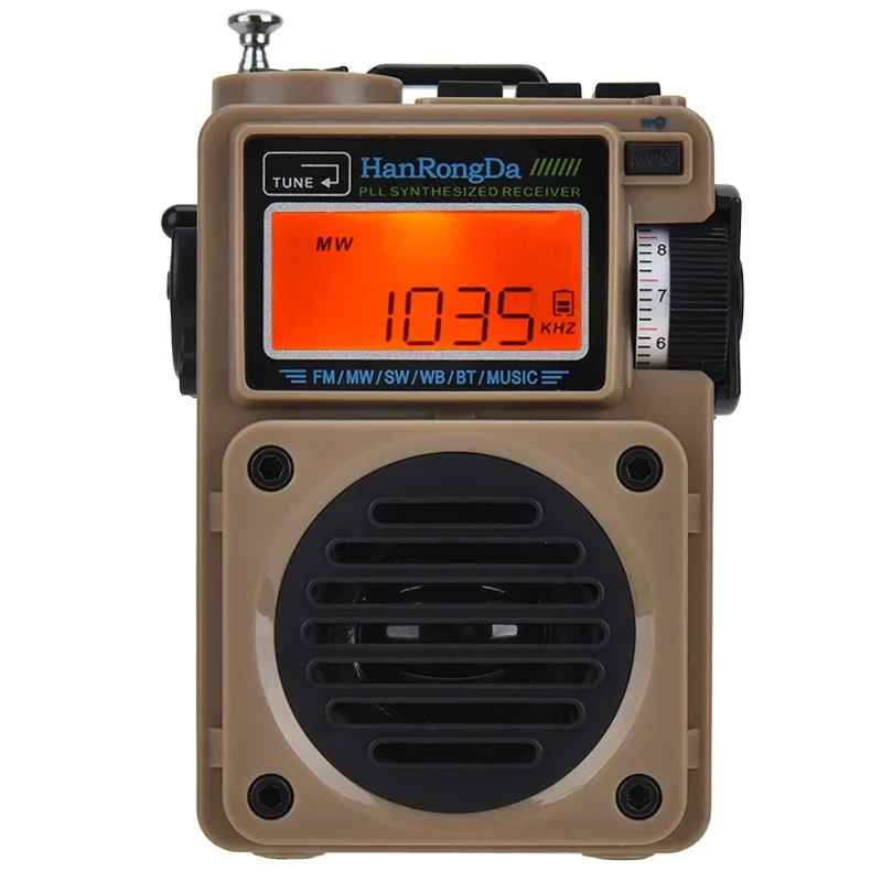 HRD-701 Full Band Digital Radio Portable Subwoofer Radio Sound Quality Bluetooth TF Card Number Display Radio