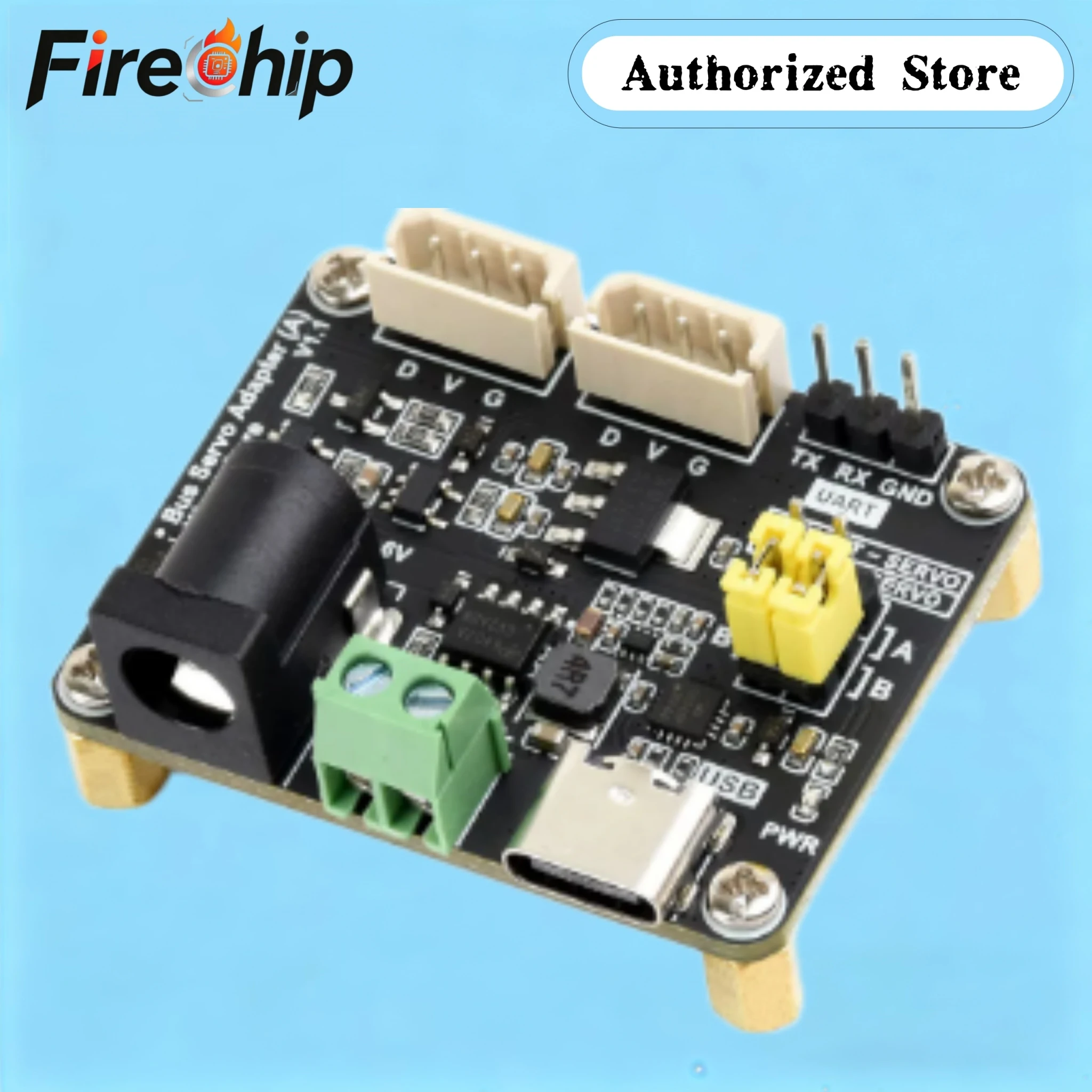 Płytka sterująca FireChip Waveshare Serial Bus Servo Adapter (A) zintegrowuje obwód sterowania zasilaniem. — zdjęcie produktu 3