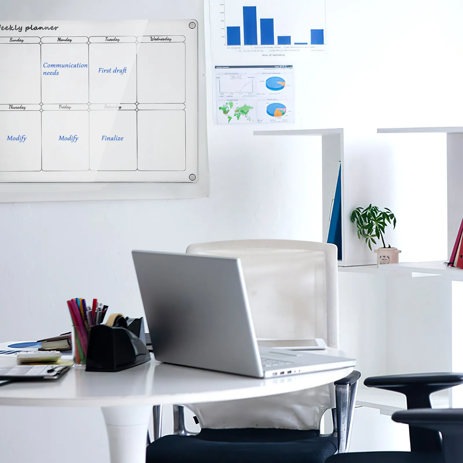 2pcs-clear-acrylic-writing-board-weekly-monthly-planner-transparent-dry-erase-calendar-for-fridge-wall-magnetic-schedule-message