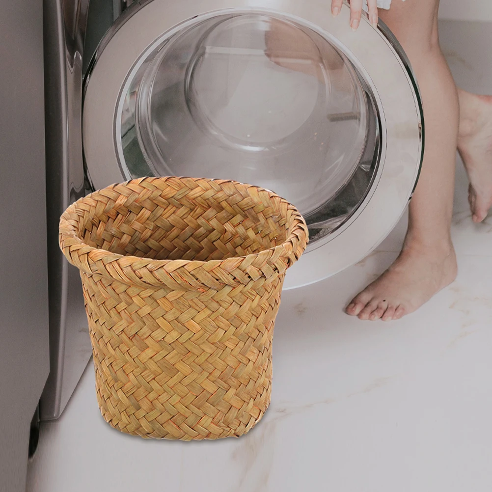 

Woven Trash Woven Trash Basket Large Large Wicker Bedroom Bathroom Laundry Home Garbage Can H woven Storage Container