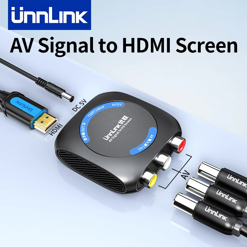 Unnlink HD 1080P Convertidor AV a HDMI