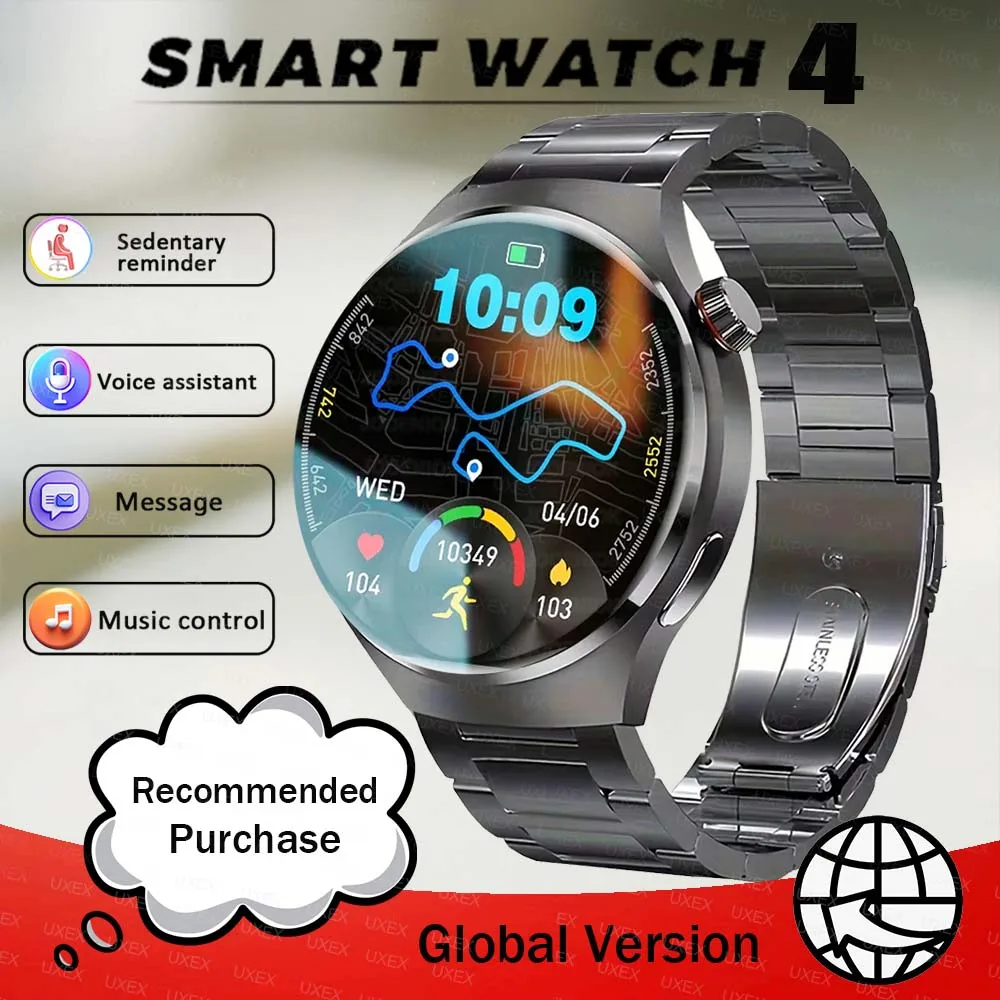 Plus New Watch 4 GT Series Smart Watch Men 1.52” HD Screen Health Tracker Custom Photo  Bluetooth Call Business Smartwatch Man