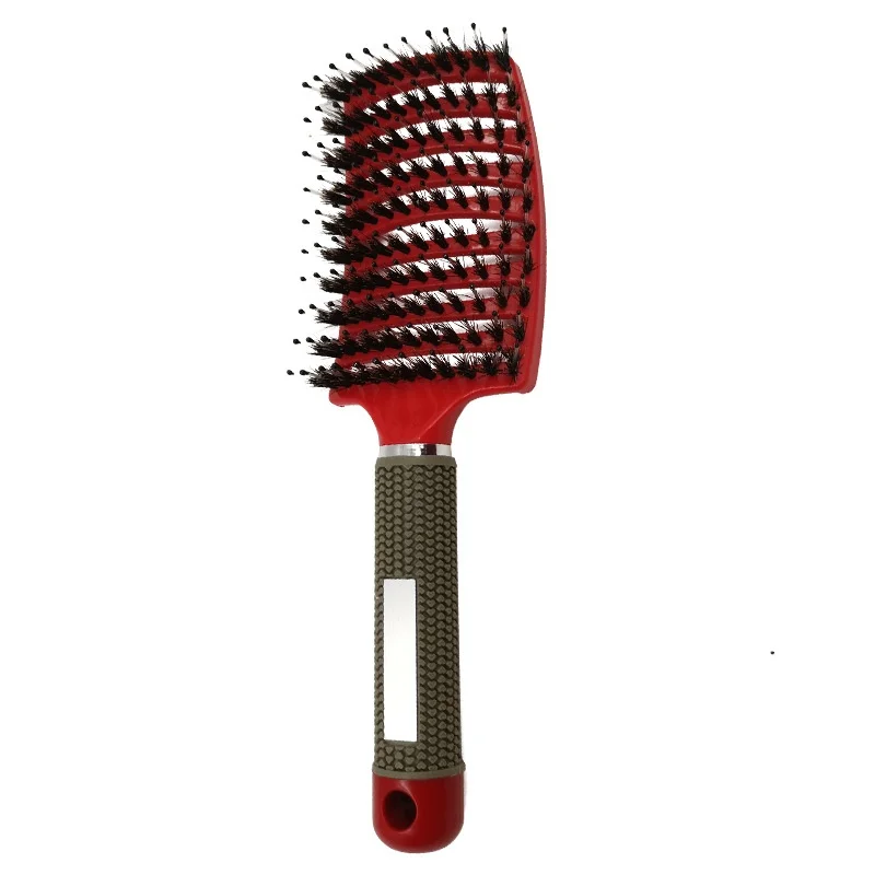 Haarborstel Ontwarrende Haarborstel Varkenshaar & Nylon vrouwen Nat Krullend Haar Hoofdhuid Massage Kam Salon Kappers Styling Tools