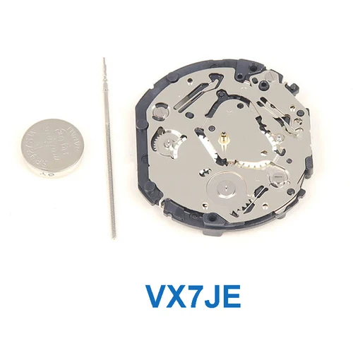 Imagen 1 del producto Movimiento VX7J Movimiento Epson VX7JE Serie VX7 Movimiento de cuarzo 3.6.9 Tamaño de segundos pequeños: 12 3/4'' Seis manecillas Día/Fecha/24 horas