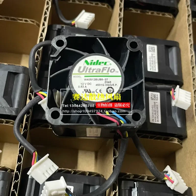 NIDEC W40S12BUB5-07 Z048 4028 12V 0.53A Four-Wire Server Cooling Fan for Servers and Data Centers